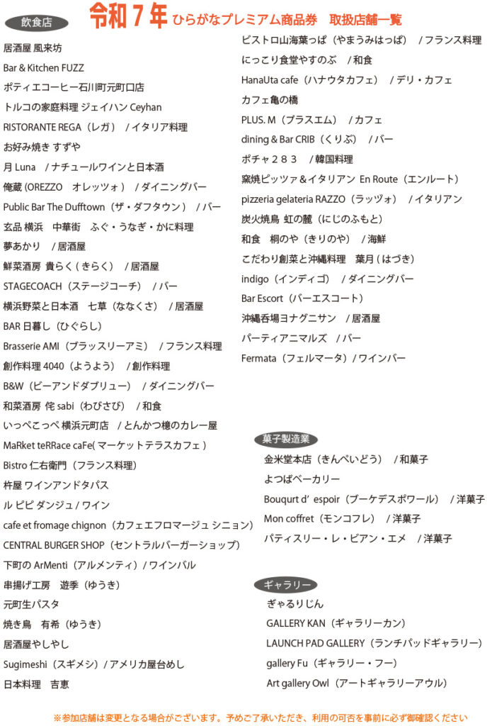 ひらがなプレミアム商品券